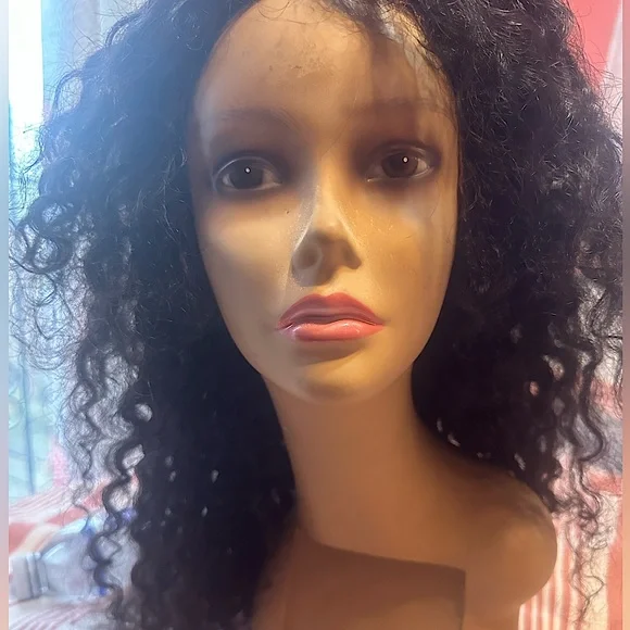 Curly Black Human Hair Wig